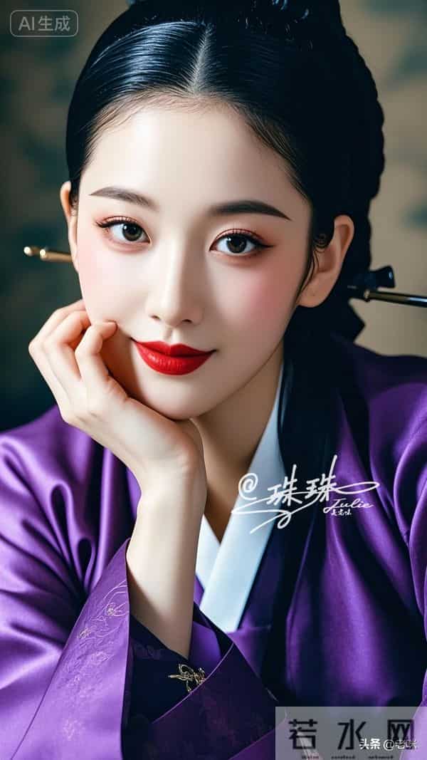 油画——穿越时空的美，朝鲜伎生的美貌，藏着极致的雅致与风情