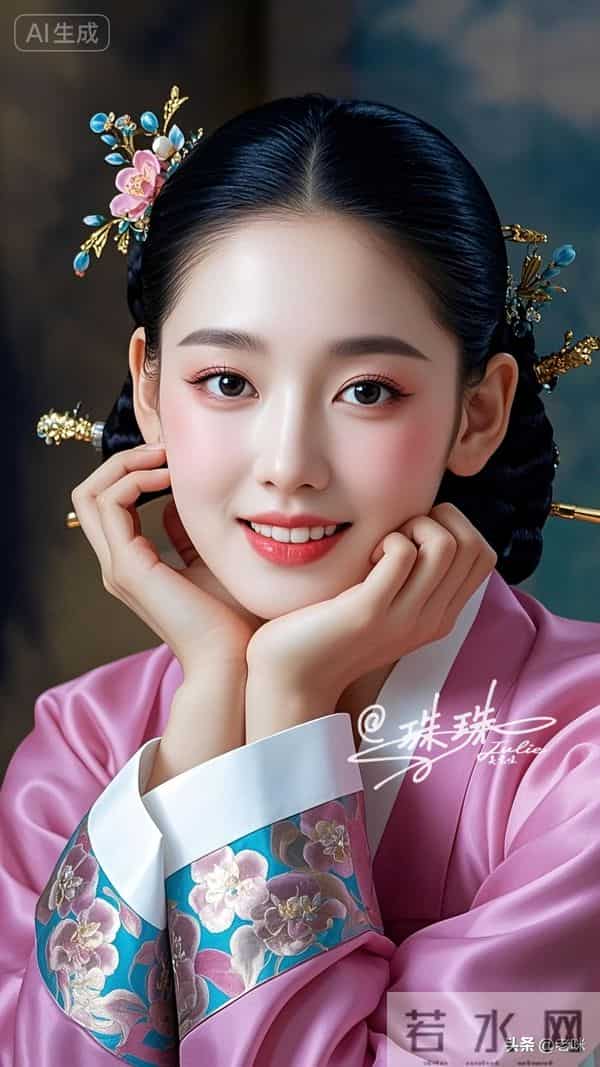 油画——穿越时空的美，朝鲜伎生的美貌，藏着极致的雅致与风情