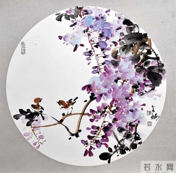 紫藤挂云木，丹青锁阳春｜紫藤花国画精品赏