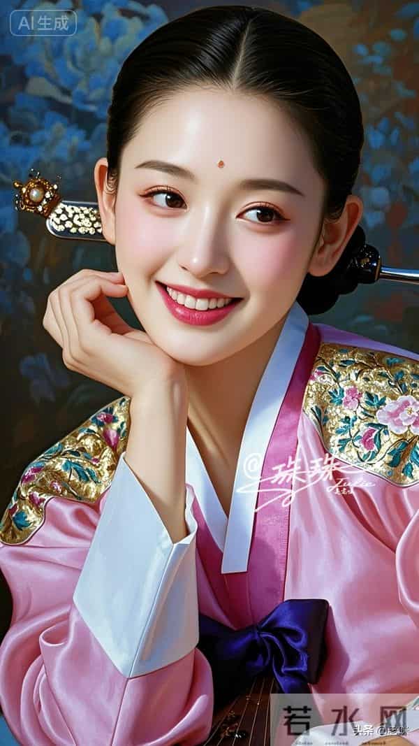 油画——穿越时空的美，朝鲜伎生的美貌，藏着极致的雅致与风情