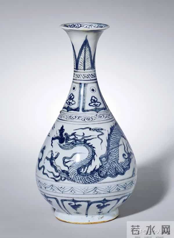 流传有序的元末至明洪武 青花云龙纹玉壶春瓶｜京古2025秋拍