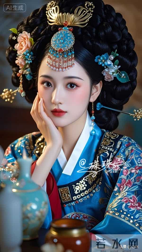 油画——穿越时空的美，朝鲜伎生的美貌，藏着极致的雅致与风情