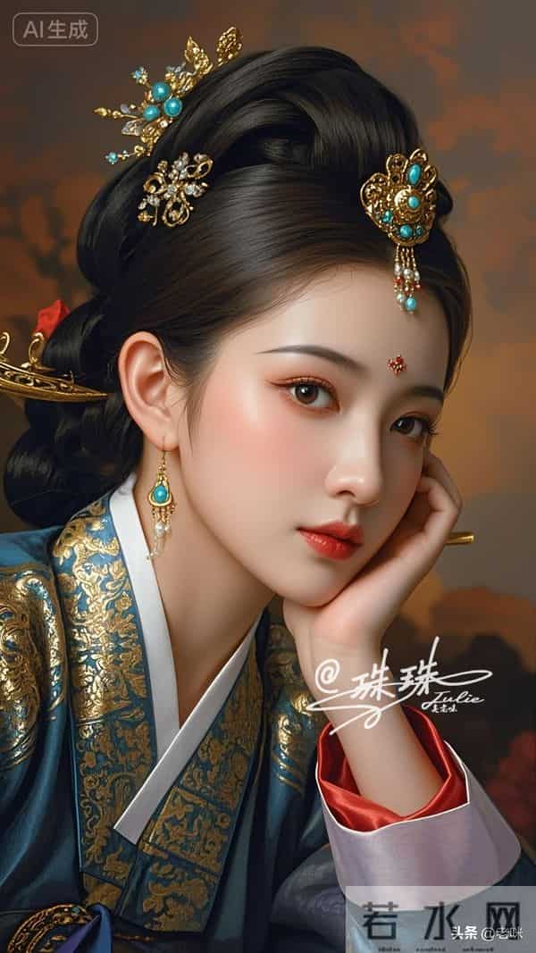 油画——穿越时空的美，朝鲜伎生的美貌，藏着极致的雅致与风情