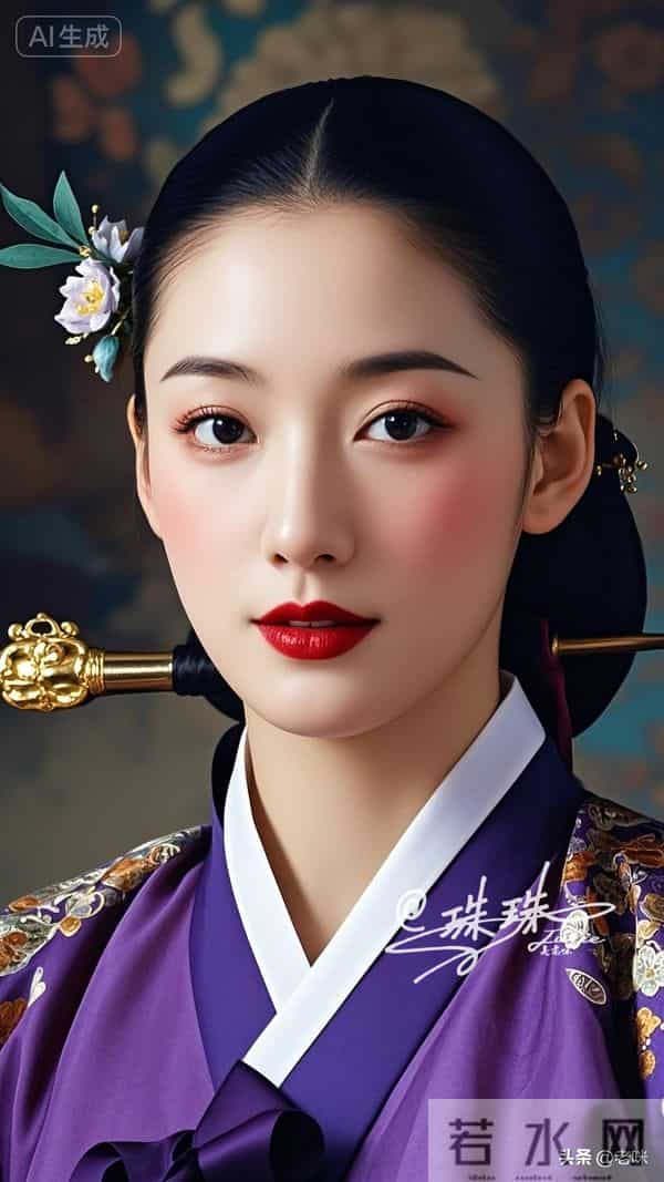 油画——穿越时空的美，朝鲜伎生的美貌，藏着极致的雅致与风情