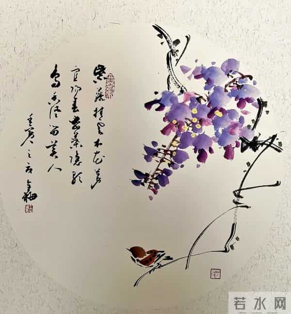 紫藤挂云木，丹青锁阳春｜紫藤花国画精品赏