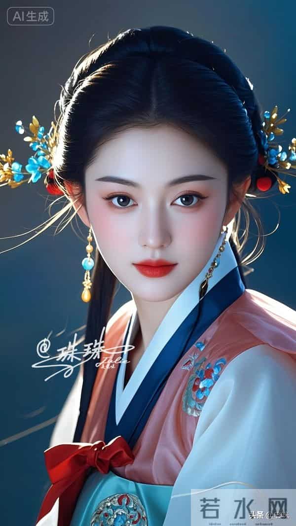 油画——穿越时空的美，朝鲜伎生的美貌，藏着极致的雅致与风情