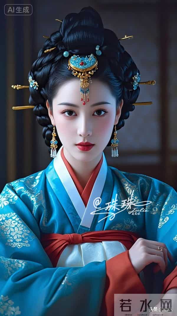 油画——穿越时空的美，朝鲜伎生的美貌，藏着极致的雅致与风情