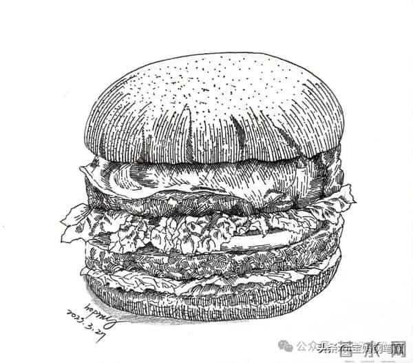 2025年钢笔画作品集，坚持就有收获