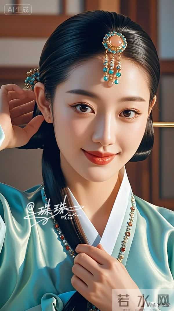 油画——穿越时空的美，朝鲜伎生的美貌，藏着极致的雅致与风情