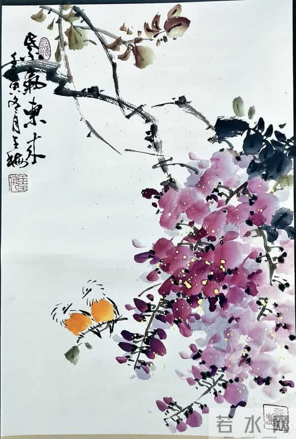 紫藤挂云木，丹青锁阳春｜紫藤花国画精品赏