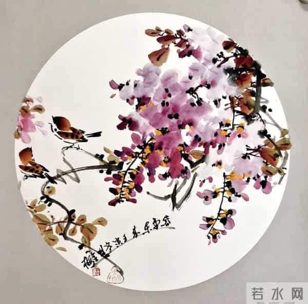 紫藤挂云木，丹青锁阳春｜紫藤花国画精品赏