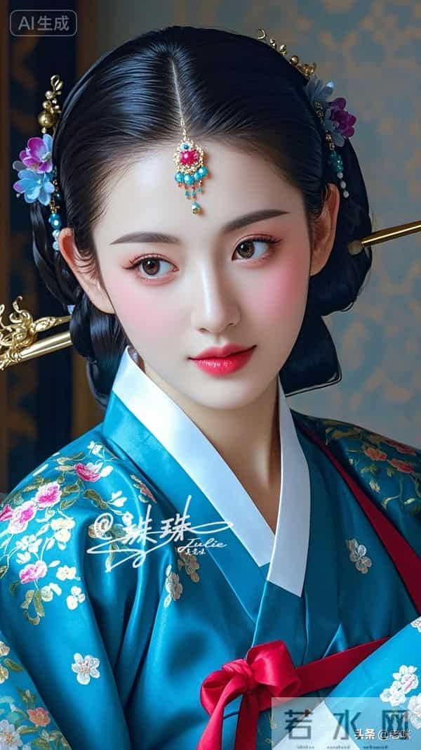 油画——穿越时空的美，朝鲜伎生的美貌，藏着极致的雅致与风情