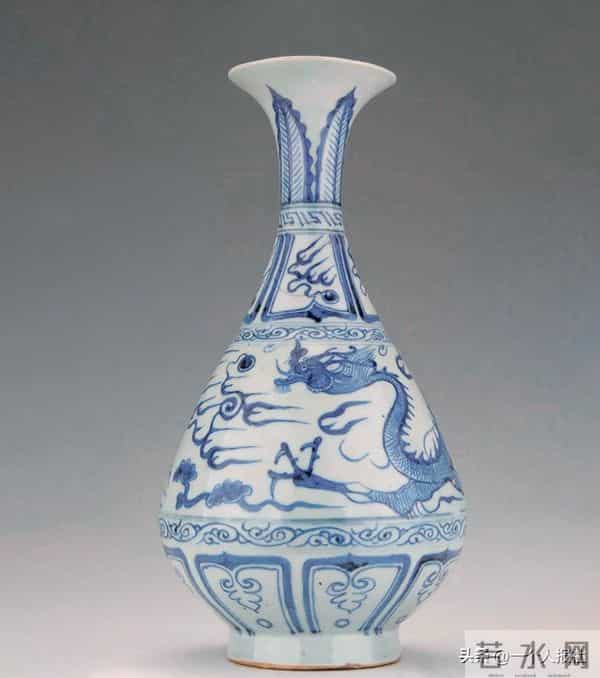 流传有序的元末至明洪武 青花云龙纹玉壶春瓶｜京古2025秋拍