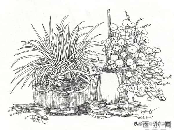 2025年钢笔画作品集，坚持就有收获