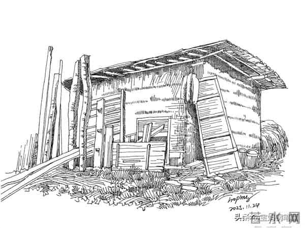 2025年钢笔画作品集，坚持就有收获