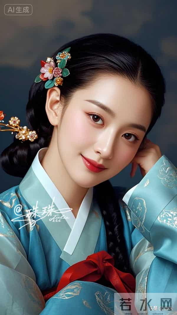 油画——穿越时空的美，朝鲜伎生的美貌，藏着极致的雅致与风情