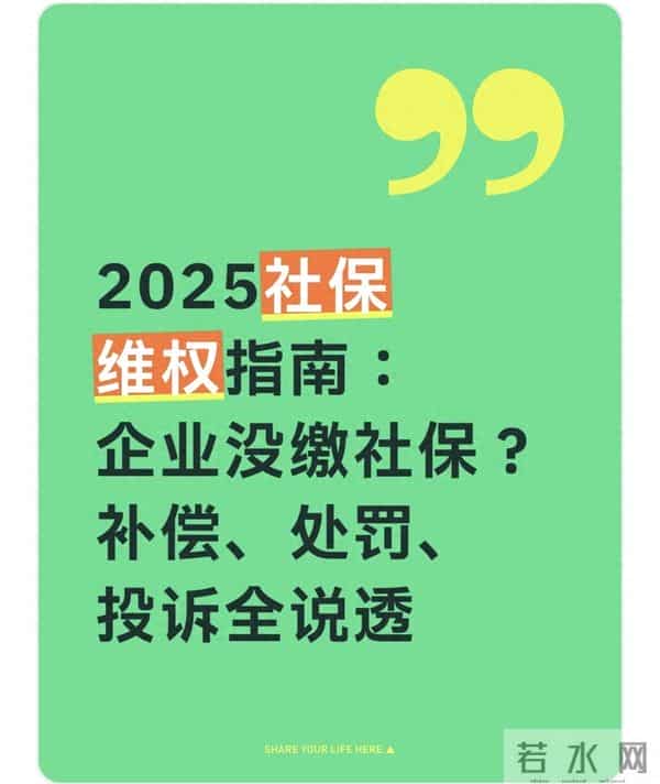 2025社保维权指南:企业没缴社保?补偿、处罚、投诉全说透