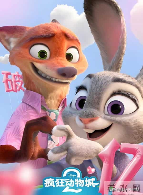 果然火爆，单日票房超7亿，狐狸和兔子的爱情，就是好磕呀~