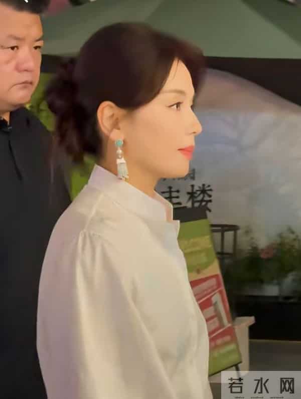 47岁刘涛豫园现身,休闲装配低马尾,气质优雅美得好高级