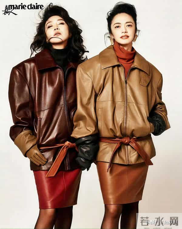 闫妮姚晨 嘉人封面 黑丝美腿 复古摩登 松弛张扬