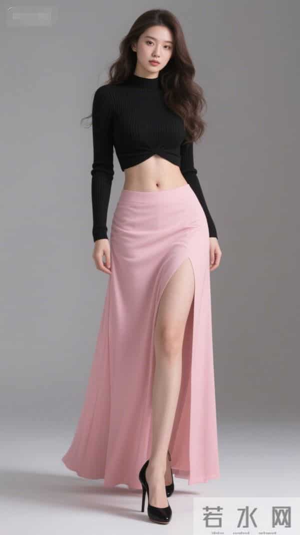 粉色长裙