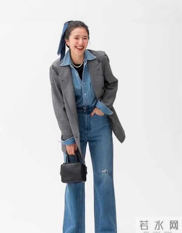 今年冬,牛仔裤这样穿最时髦