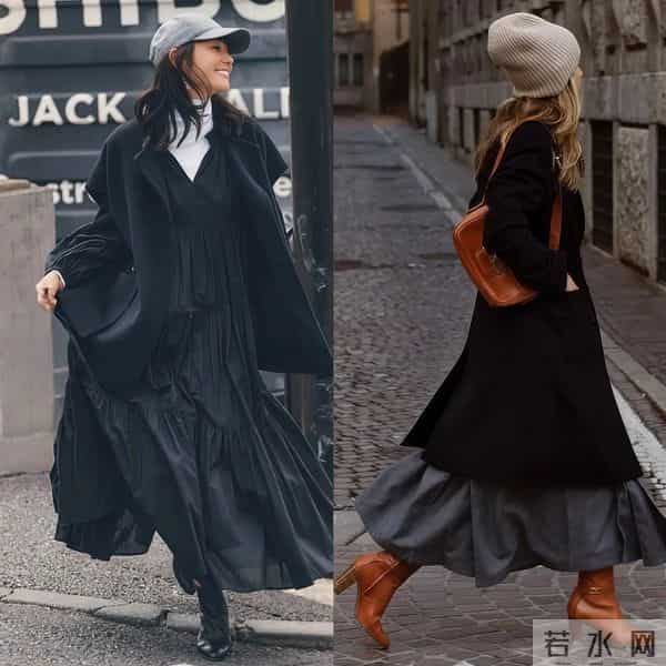 长大衣+短靴，又美又飒又洋气！