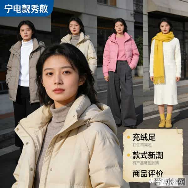 优衣库灰紫羽绒服封神！90%白鸭绒和3种穿搭，黄皮也显白
