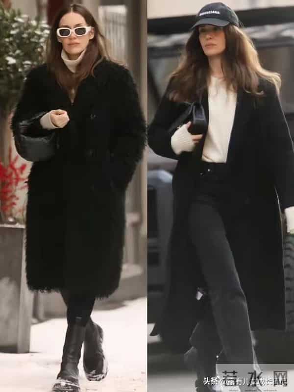 秋冬“ins博主风+通勤得体感”万能穿搭，驼色大衣+直筒牛仔极简