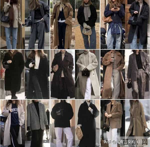 秋冬“ins博主风+通勤得体感”万能穿搭，驼色大衣+直筒牛仔极简