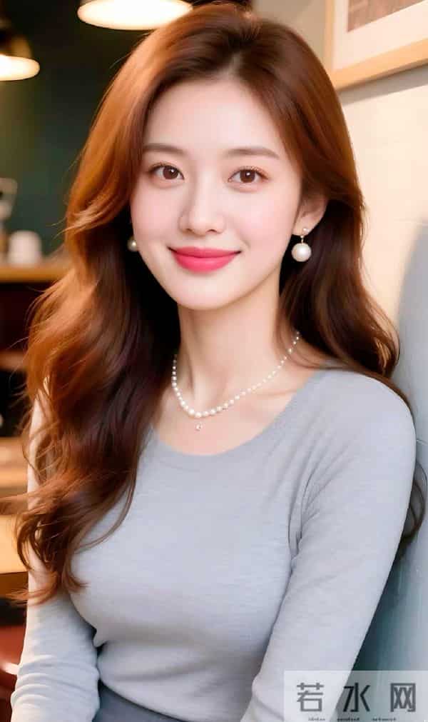 简约的灰色针织衫