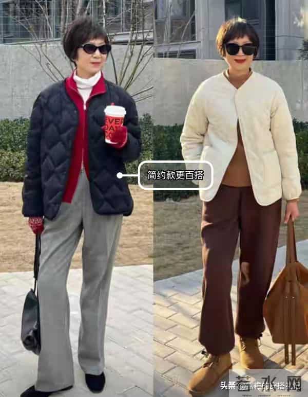 女人上了年纪后，还是穿“羽绒服+短靴”最好看！时髦保暖又气质