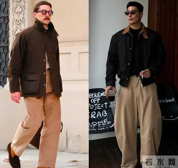 真正会穿的男人，不管穿羽绒服还是夹克，不会配束腿裤，拉低气质