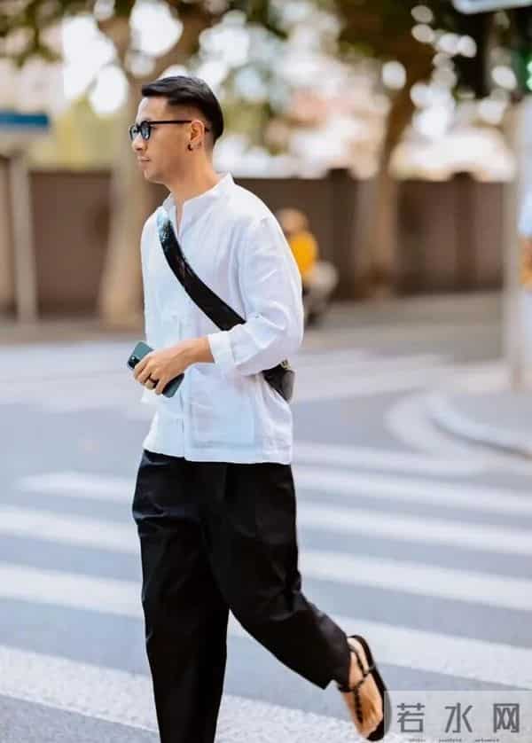 为什么劝4、50岁男人少穿“阔腿裤”?看完3组素人街拍,你就懂了