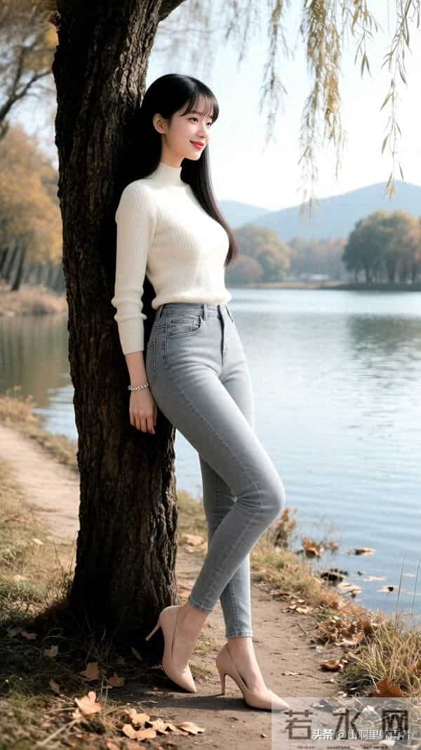 「极简穿搭天花板!白针织衫+浅灰紧身牛仔,解锁秋日显瘦公式」