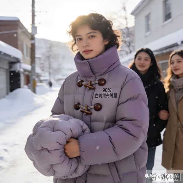 优衣库灰紫羽绒服封神！90%白鸭绒和3种穿搭，黄皮也显白