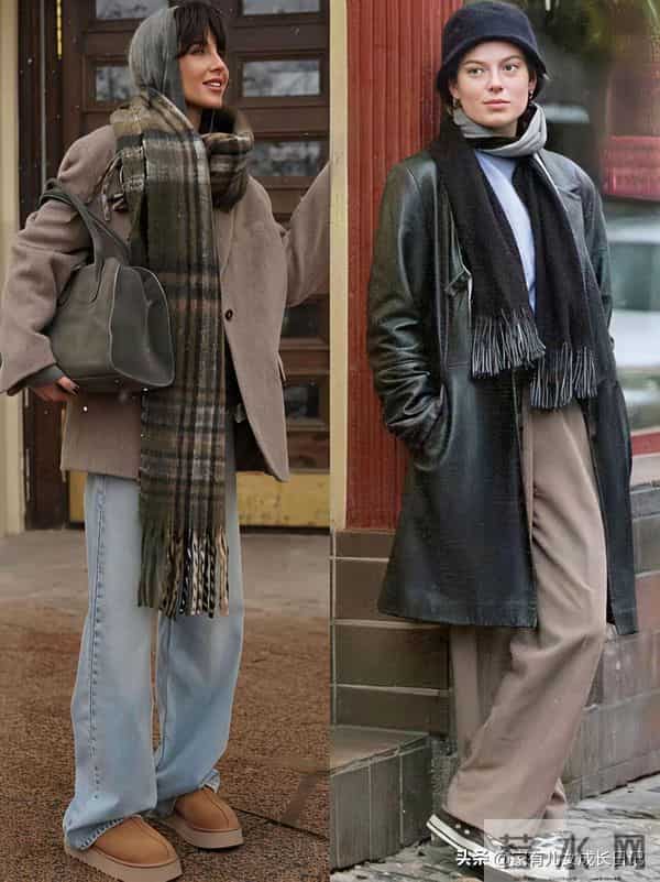 秋冬“ins博主风+通勤得体感”万能穿搭，驼色大衣+直筒牛仔极简