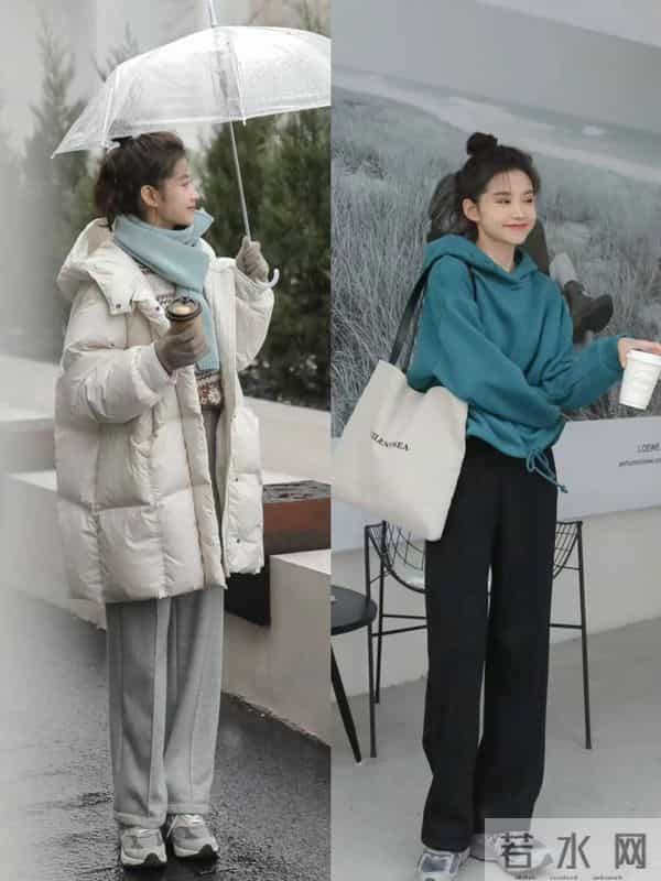 寒冬时节“阔腿裤 运动鞋”成热门，舒适保暖又显高