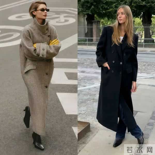 长大衣+短靴，又美又飒又洋气！