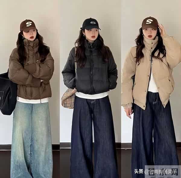 36套入冬穿搭示范：“羽绒服+牛仔裤”，冬天不露腿，保暖又舒适