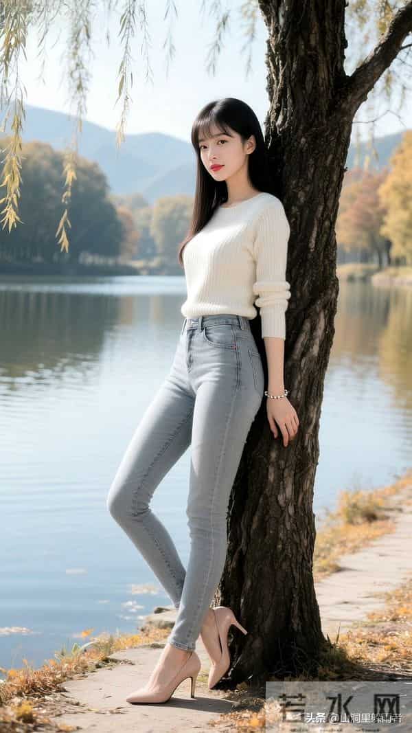 「极简穿搭天花板!白针织衫+浅灰紧身牛仔,解锁秋日显瘦公式」