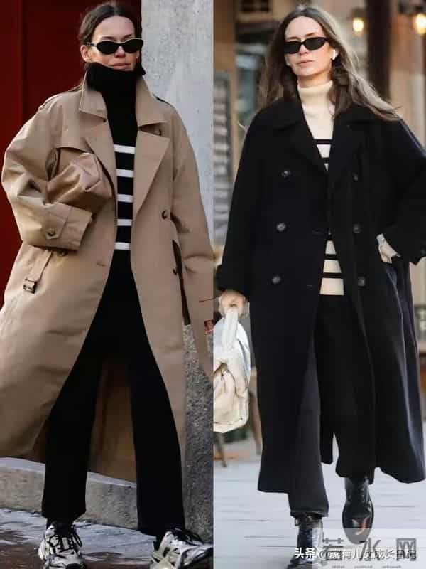 秋冬“ins博主风+通勤得体感”万能穿搭，驼色大衣+直筒牛仔极简