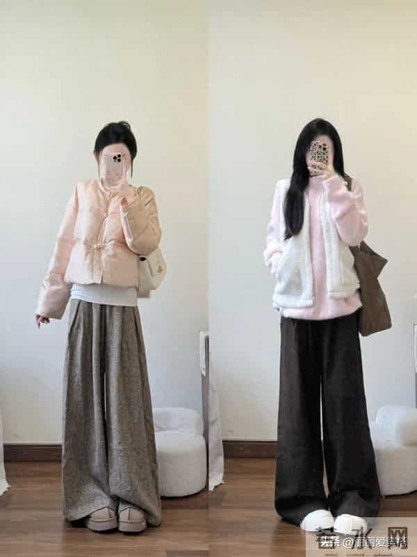 冬日穿衣不臃肿|毛茸茸+阔腿裤的显瘦保暖穿搭