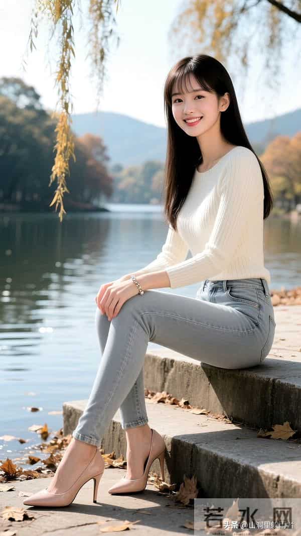 「极简穿搭天花板!白针织衫+浅灰紧身牛仔,解锁秋日显瘦公式」