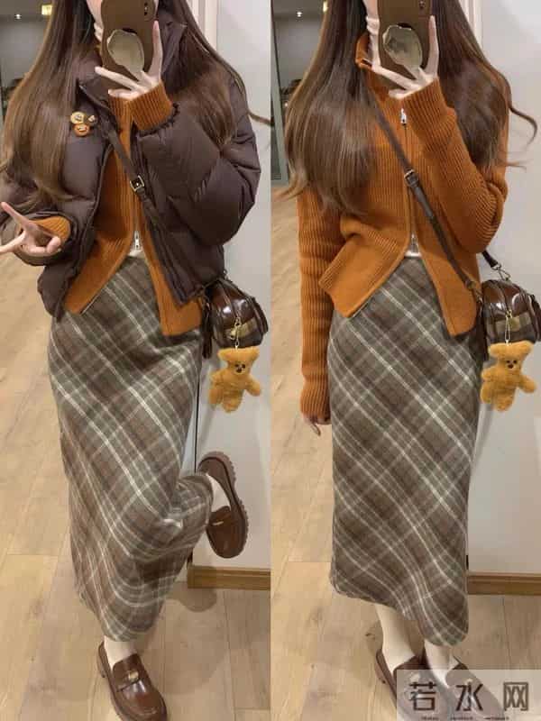 在冬天会穿驼色羽绒服，时髦又高级！