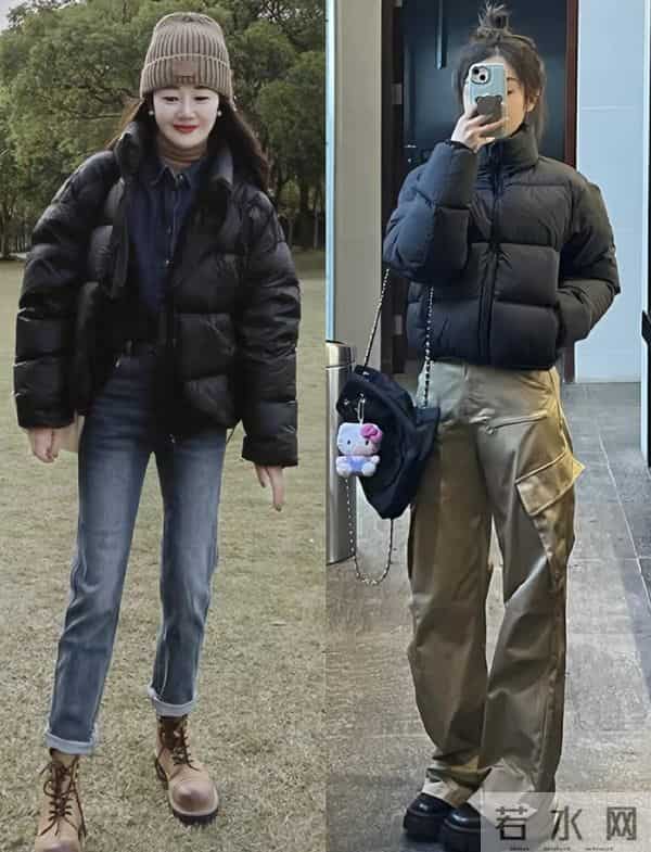 冬季短款羽绒服搭配