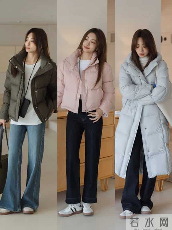 “羽绒服+下装”搭配，显瘦又温柔，普通人照着穿就赢了