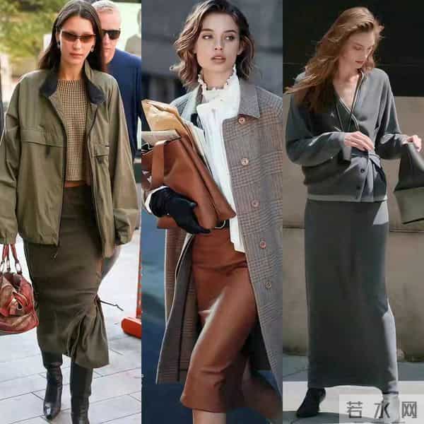 外套+长裙”！你别小看这组合，它简直就是“矛盾美学”的巅峰
