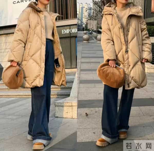 在冬天会穿驼色羽绒服，时髦又高级！