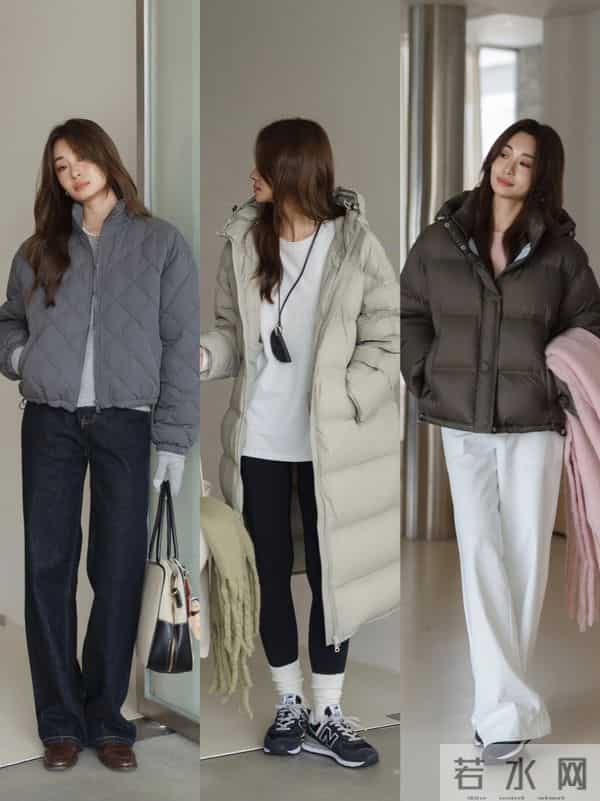 “羽绒服+下装”搭配，显瘦又温柔，普通人照着穿就赢了